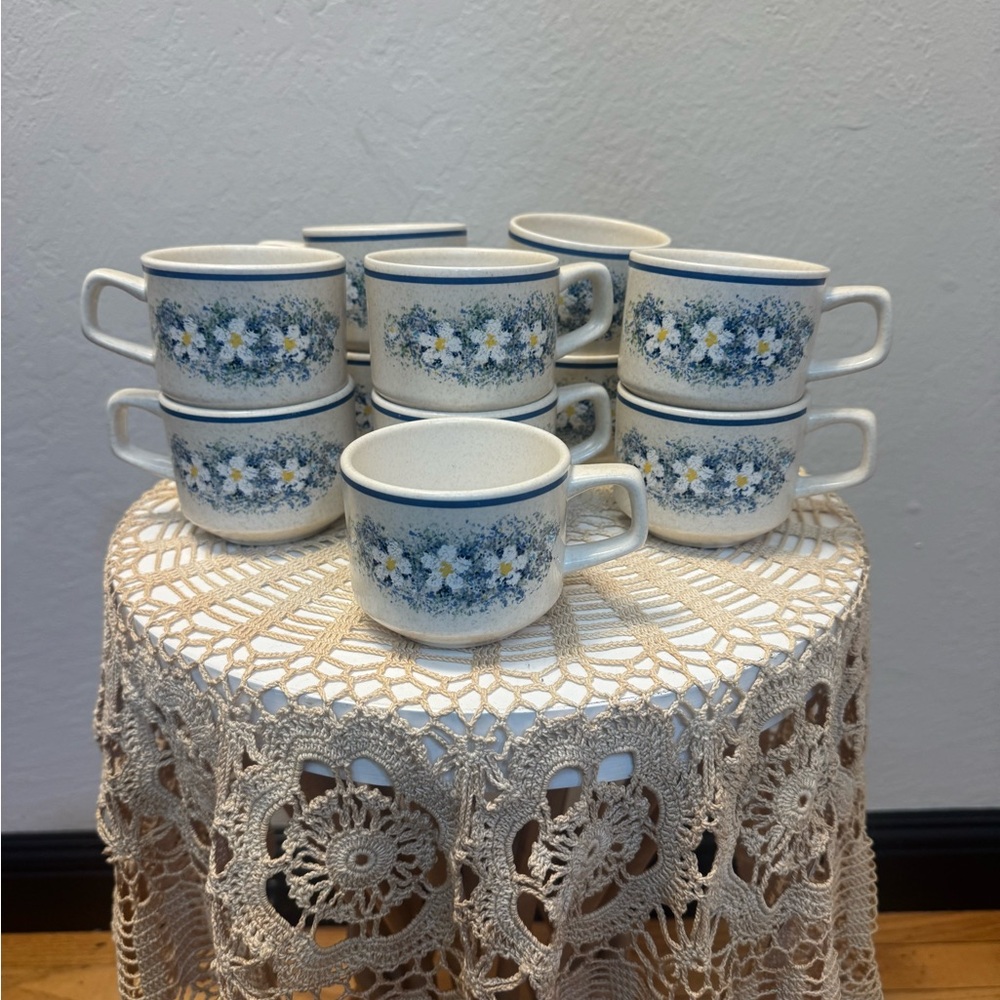 VINTAGE 70s LENOX TEMPER WARE “DEWDROPS” PATTERN CUPS 11 TOTAL PRICE IS PER CUP